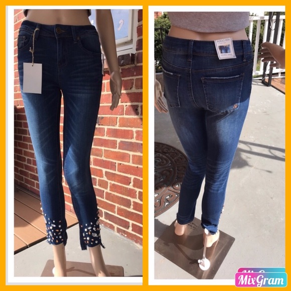 indigo rein jeans mid rise ankle